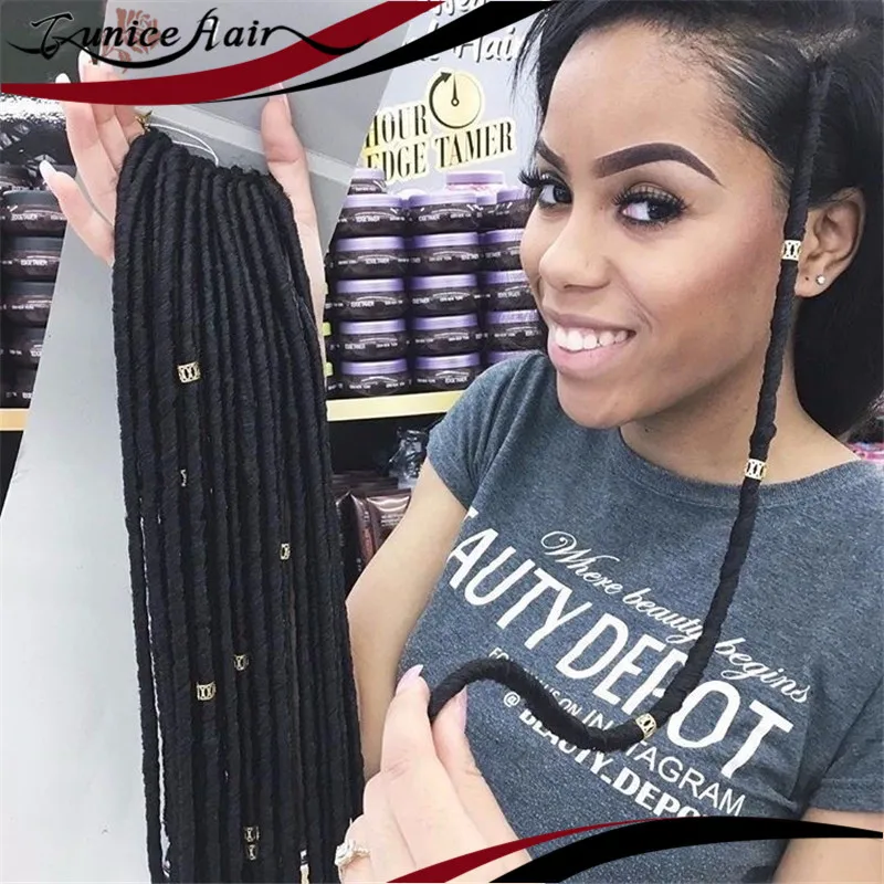 New style hight Quality for female Hair-Extensions-Dreadlock Beads Synthetic Hair Free shipping Twist Braiding Fiber Weave |