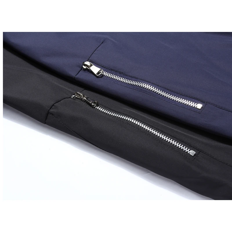 Новинка 2017 года Для мужчин осень печати Стенд Куртка с воротником мода карман на