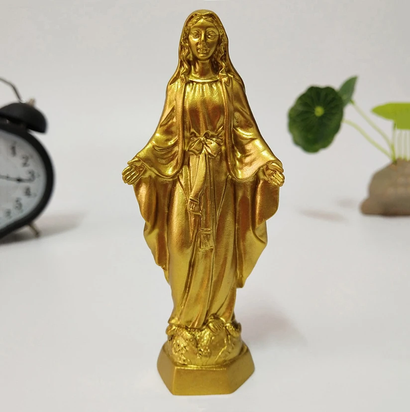 

Golden Jesus Statue Madonna Figurines Virgin Mary Statues Christmas Decorations For Home Christmas Gift Ornaments