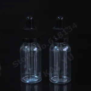 Пластиковая ПЭТ бутылка 30 мл со стеклянной пипеткой, пластиковая пипетка 5 шт. 30 мл с крышкой от детей