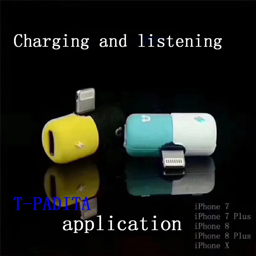 T-PADITA for iphone lightning adapter charging and listening at the same time Charger Audio mini Adapter iPhone7/8/7P/8P/X | Мобильные