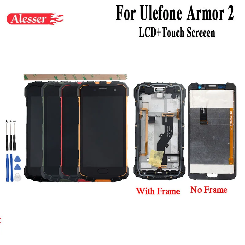 Alesser для 5 0 &quotUlefone Armor 2 ЖК дисплей + сенсорный экран рамка сборки запасные части