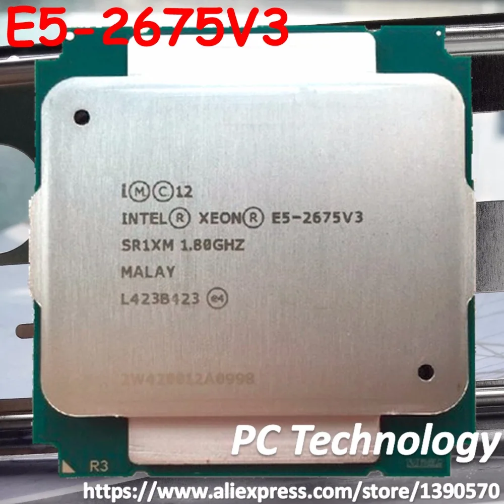 E5 2675 V3 Оригинальный Intel Xeon 2675V3 1 80 GHz 16 Core 40MB LGA2011 3 год гарантии Бесплатная