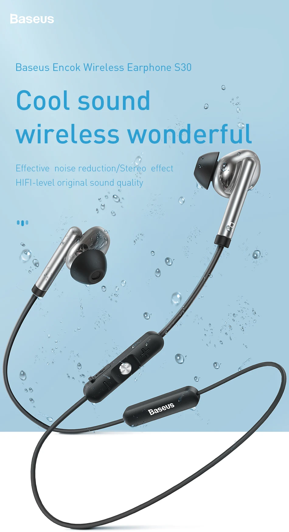 Baseus S30, Bluetooth 5,0, наушники, беспроводные, спортивные, стерео, наушники, водонепроницаемые, магнит, Bluetooth, наушники с микрофоном для телефона