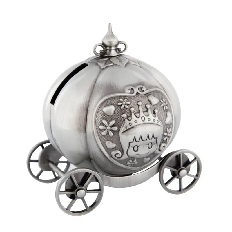 

MetalCartoon Pumpkin Car Savings Tank European Creative Cinderella Pumpkin Car Savings Tank Money Box Piggy Bank