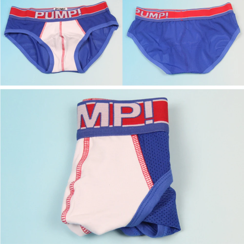 Summer Breathable Mesh Briefs Sexy Men's Underwear Casual Male Underpants Jockstrap Sport Gym Comfortable Wear Plus Size |