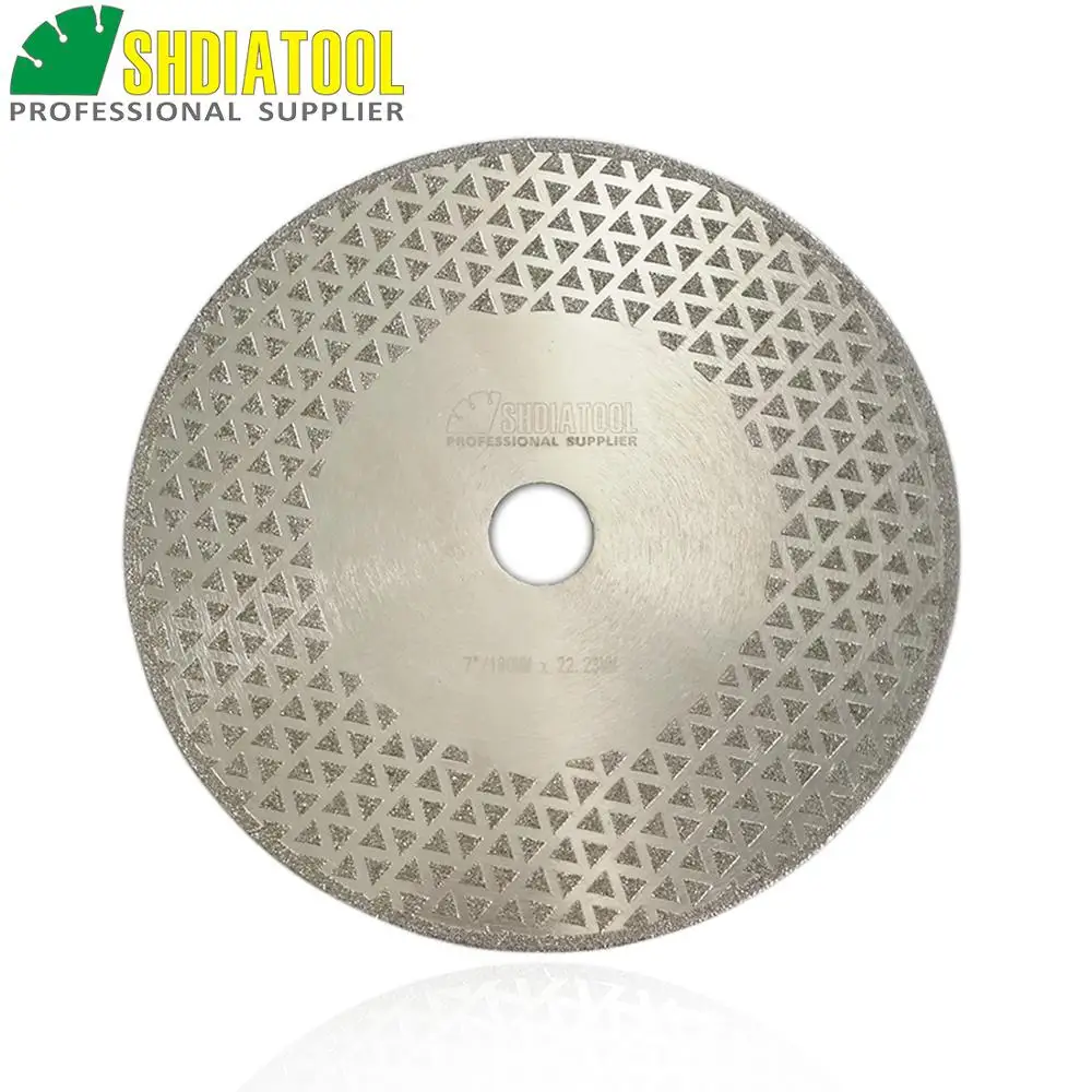 SHDIATOOL 180mm and 125mm Electroplated Diamond Cutting &amp Grinding Disc Bore 22.23MM Both Side coated Sawblade Wheel | Инструменты