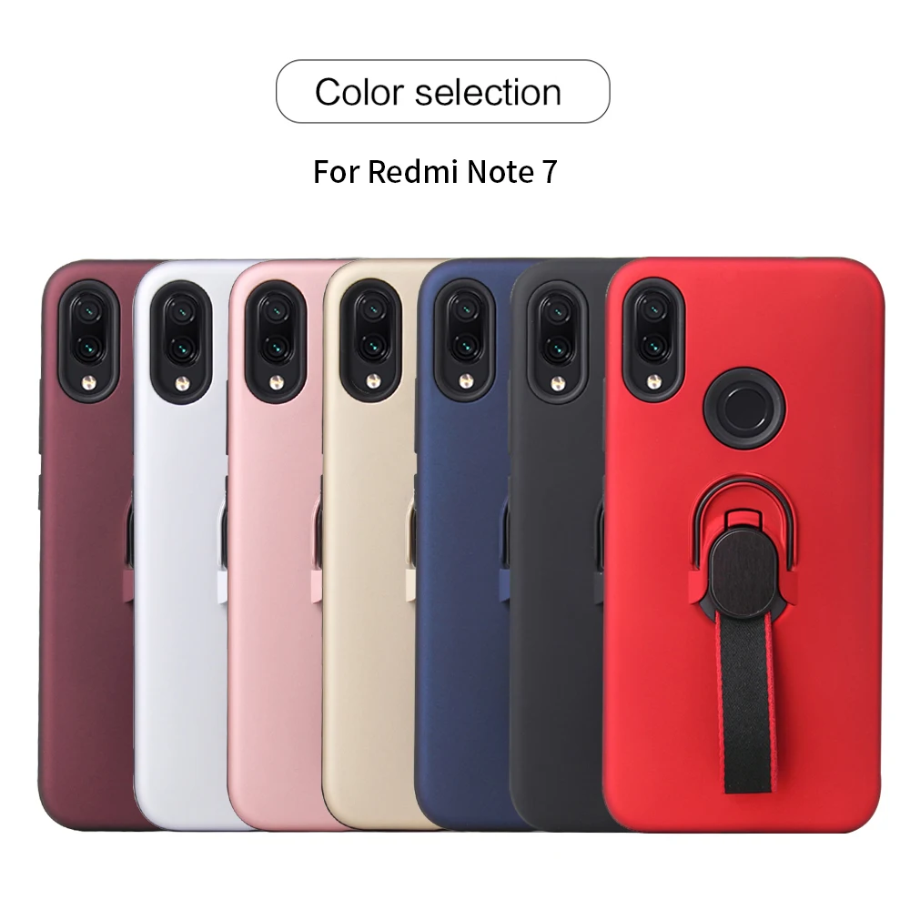 Alxun For Xiaomi Redmi Note7 Case Hard Shell PC + TPU With Stand Car Magnetic Protective Ring Weave Back Pro |