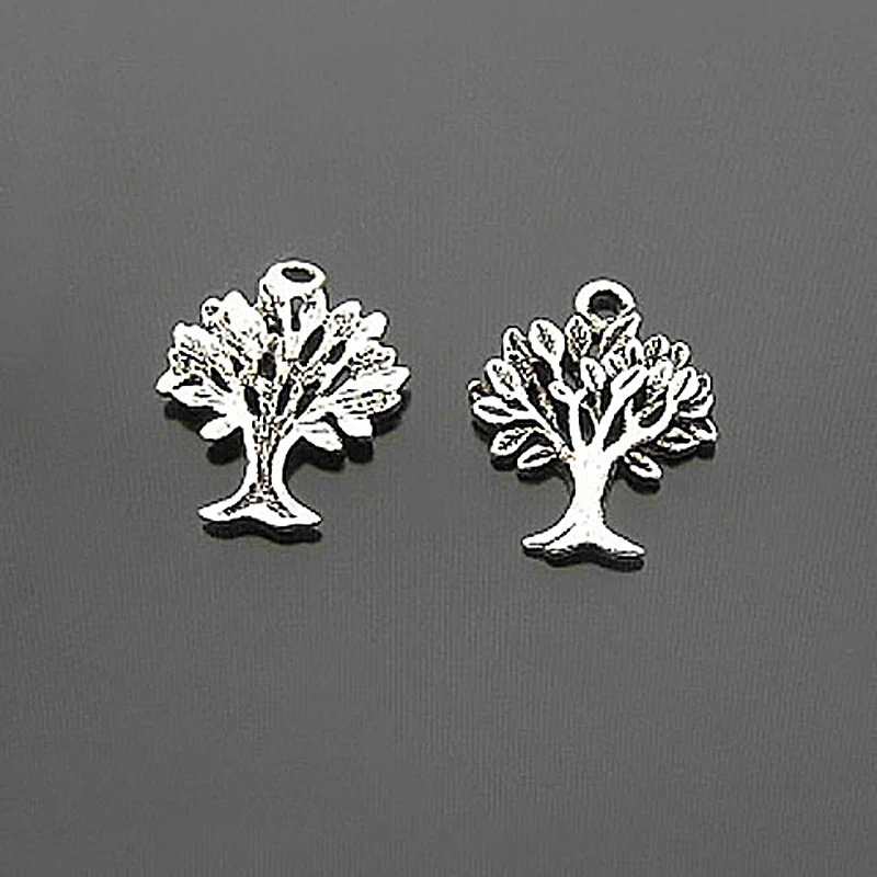 Antique Silver 26857) 20 шт 20x16 мм, цвет шампанского золота цветной цинк сплав Дерево Подвески самодельные ювелирные изделия аксессуары оптом - Окраска металла: Antique Silver