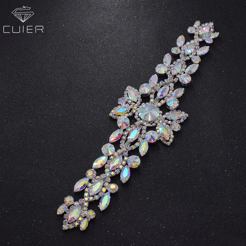 

10 шт./лот, свадебное платье, пояс, отделка стразами, кристаллы AB, цветные аппликации для украшения невесты, нашивки для шитья