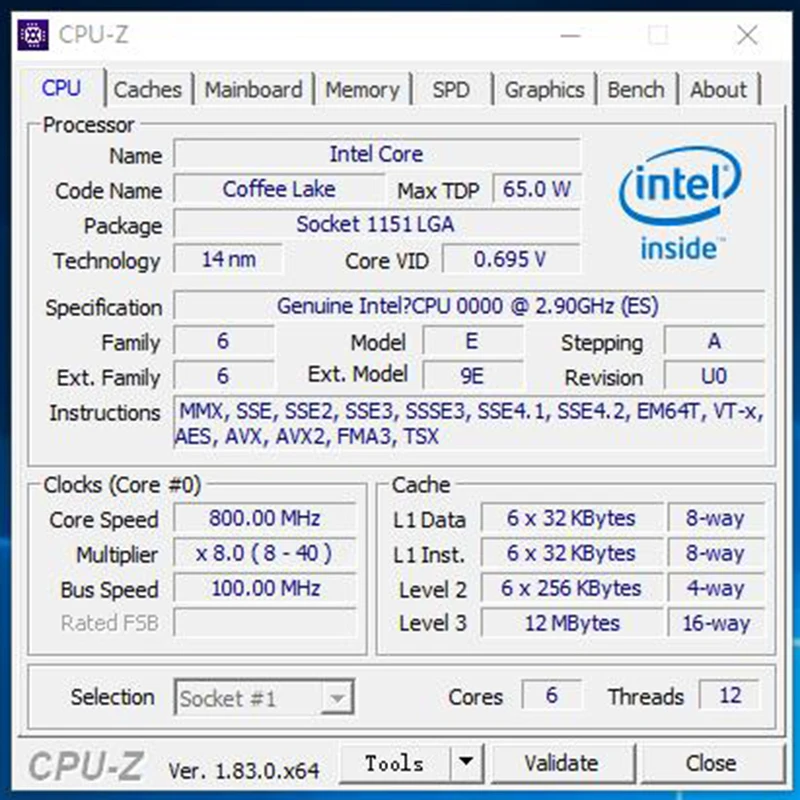 QN8H ES процессор Инженерная версия intel core i7 процессор 8700 I7 8700K шесть ядер 2,9 HD630 работа на LAG 1151 B360 Z370
