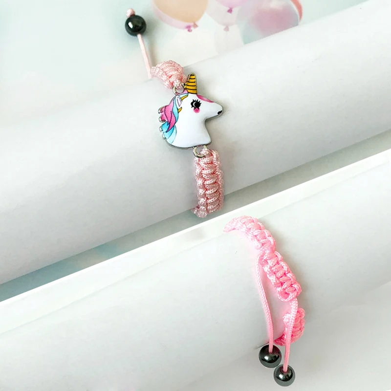 Модный детский браслет с милыми животными мультяшными единорогами для вечерние
