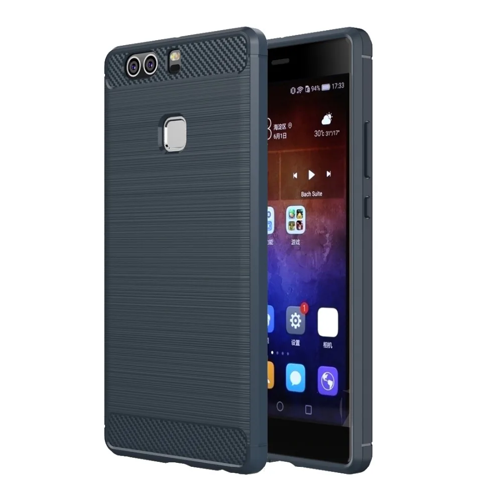 P9 Lite чехол для телефона Huawei Plus / P8 матовая текстура из волокна ТПУ прочный