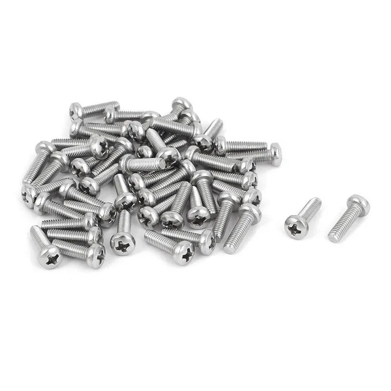DSHA M3x10mm 316 нержавеющая сталь Phillips головка сковороды винты крепежные 50 шт|Гайки| |