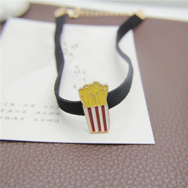 New Fashion Women Girls Cute Funny Flamingo Coconut Tree Cactus Sunflower Chips Pendants and Necklaces Leather Choker | Украшения и