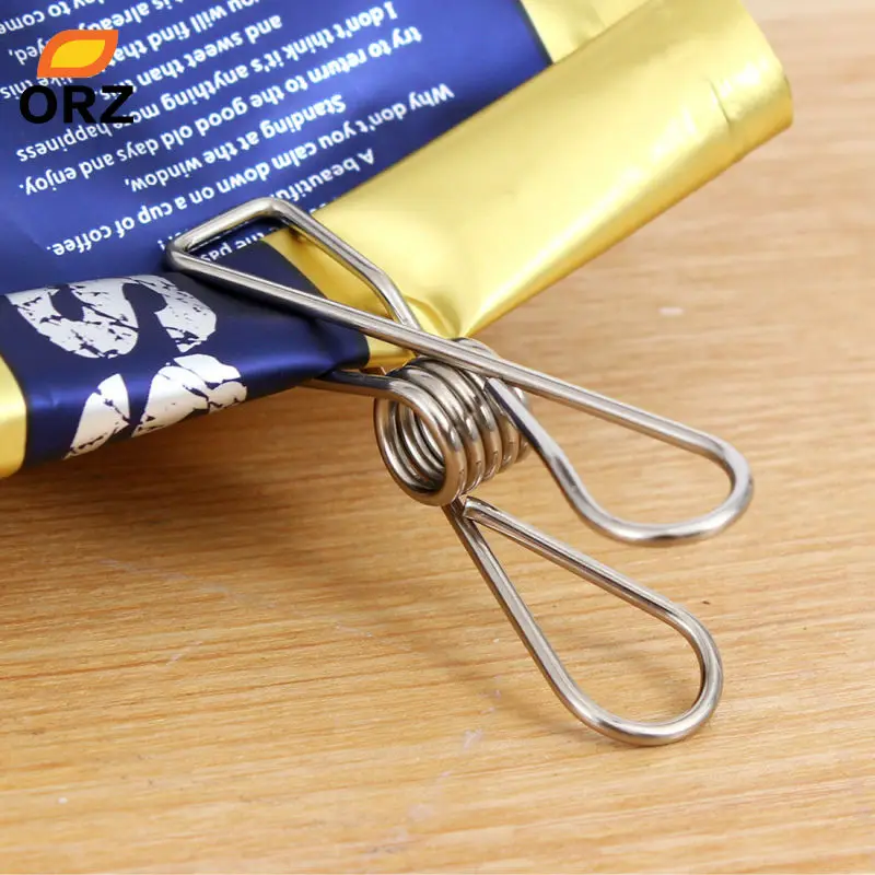 ORZ 5 шт. зажимы из нержавеющей стали Peg Clothspin папка бумага фото еда Прачечная Одежда