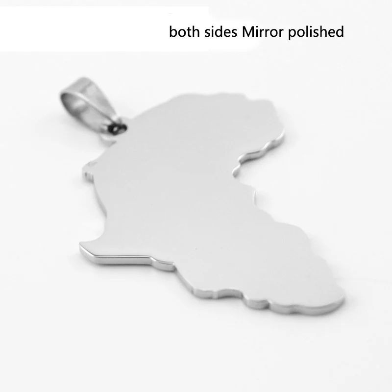 Risul мужские амулеты из нержавеющей стали с изображением карты Африки для