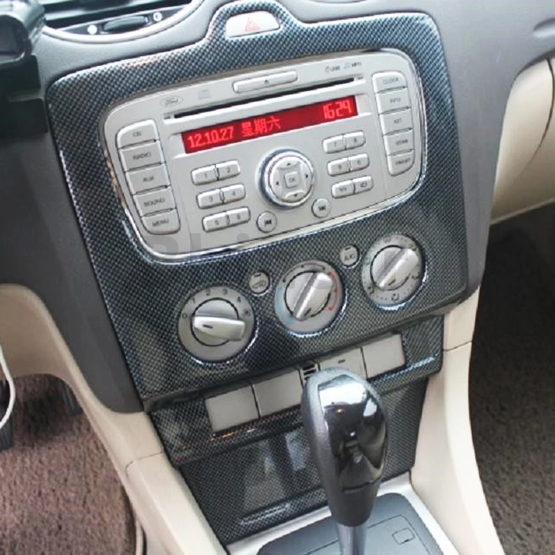 Bbincar 7 шт. ABS углеродное волокно краска внутренняя дверная ручка консоль переключения передач крышка отделка MT только для Ford Focus 2009 2010 2011
