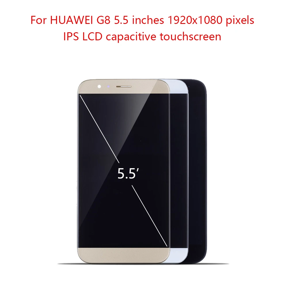 5 "Оригинальный ЖК-дисплей для HUAWEI G8 сенсорный экран с рамкой GX8 Huawei дисплей