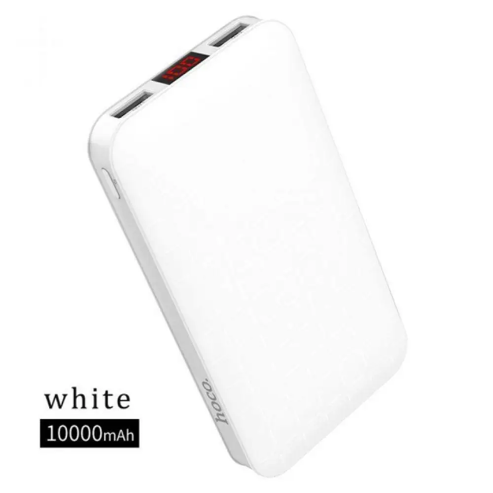 HOCO 10000 мАч Внешний аккумулятор ультратонкий внешний Двойной USB светодиодный