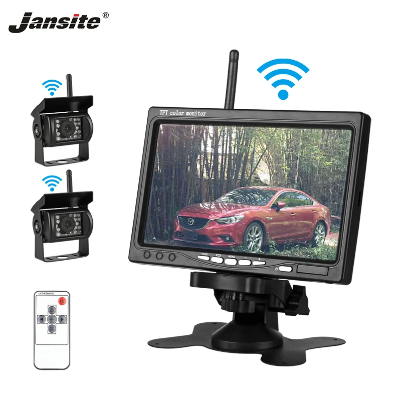 Jansite 7 &quotБеспроводной автомобильный монитор Автомобильный дисплей TFT
