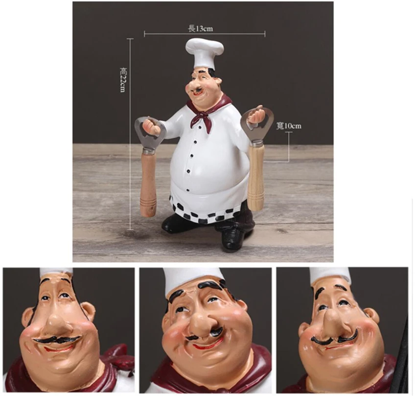 Американский Стиль Творческий смолы Кук соль перец шеф-повар белого Top Hat