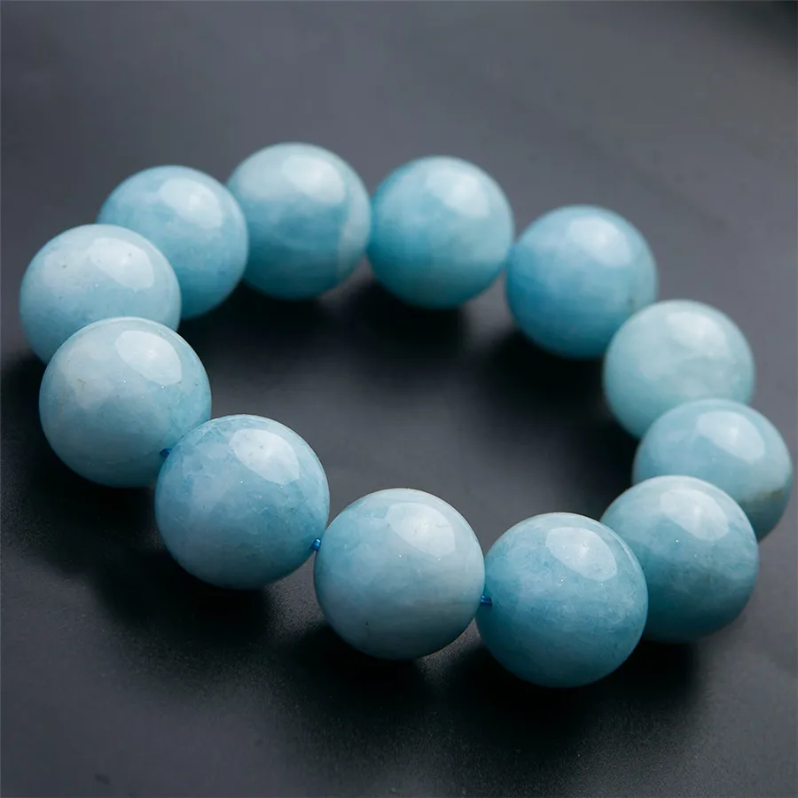 Натуральный Синий Аквамариновый драгоценный камень 20 мм кристалл большая