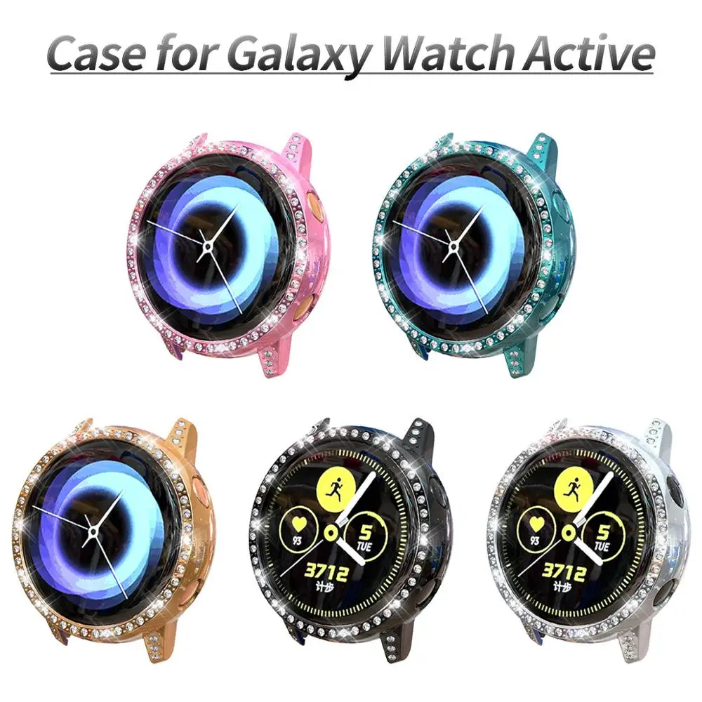 Пластиковый жесткий защитный чехол для Samsung Galaxy Watch Active 2 1 40 мм 44 Алмазный Корпус