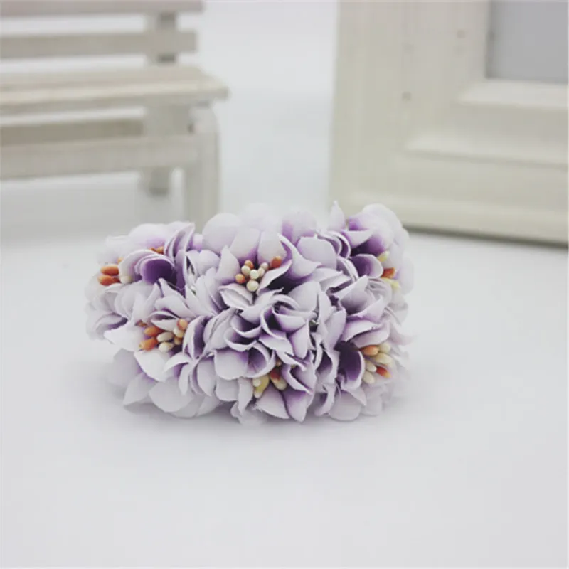 Недорогие Искусственные цветы с плавными шелковыми тычинками 6 шт. букет для