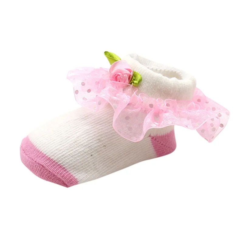 Малыши Младенцы Хлопковые короткие носки детские Обувь для девочек принцессы