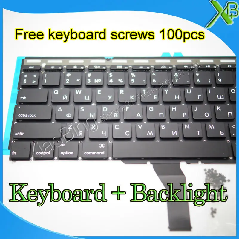 Новая маленькая русская клавиатура Enter RS + Подсветка 100 винтов для клавиатуры MacBook