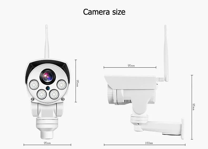 MSeeAD 960P outdoor IP Camera 4X Zoom WiFi Security PTZ CCTV Cam Motion Detection Waterproof Onvif Built-in 32G camera | Безопасность и