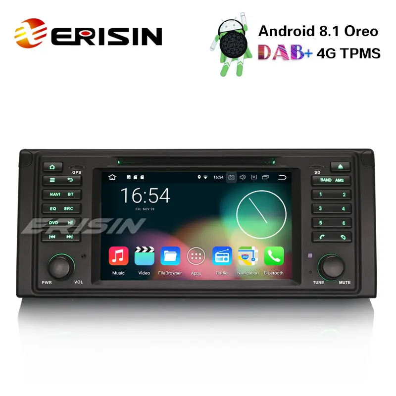 Erisin ES3639B 7 &quotAndroid 8 1 автомобильный стерео gps давления воздуха в шинах DAB + CD BT OBD для