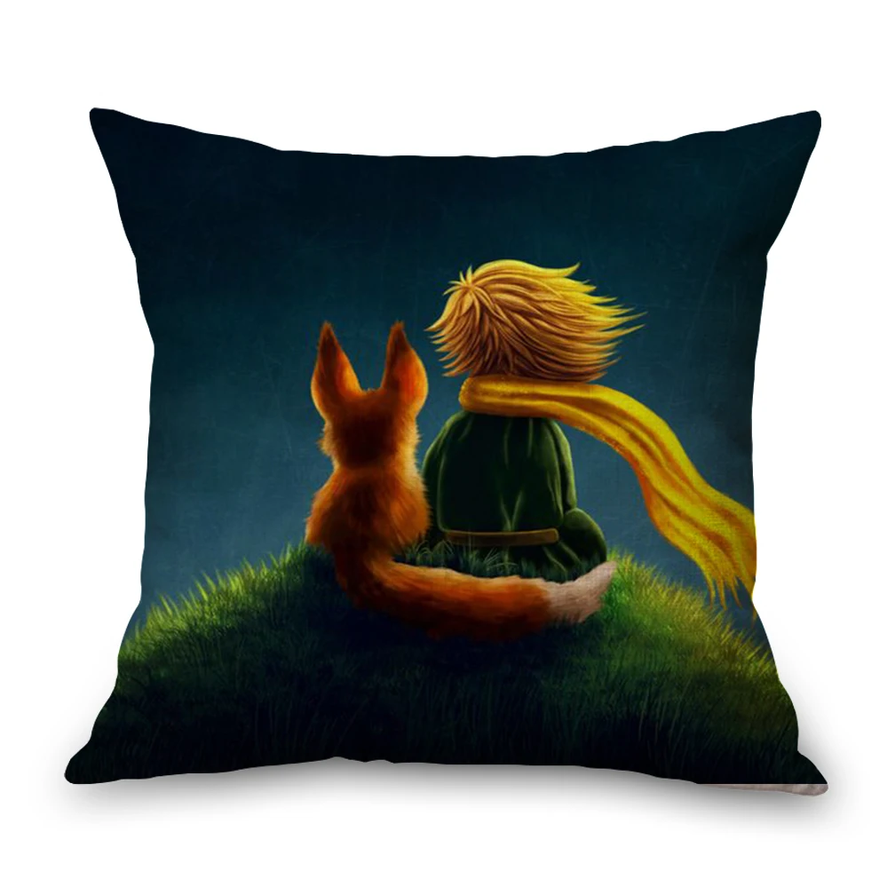 Небесно-голубой Наволочка для шеи Fox Le Petit Prince, постельное белье, наволочка для путешествий, диванная подушка для сиденья, декоративная подушка для дома, подарок - Цвет: Небесно-голубой