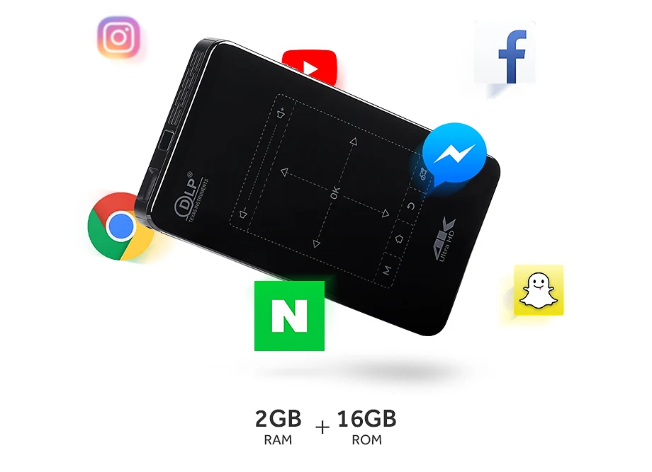 Мини-проектор P09 P9 D7(память 2G+ 16G опционально) Встроенный Android wifi, аккумулятор 4000 mAH, HDMI портативный проектор с поддержкой 4 K, 1080P