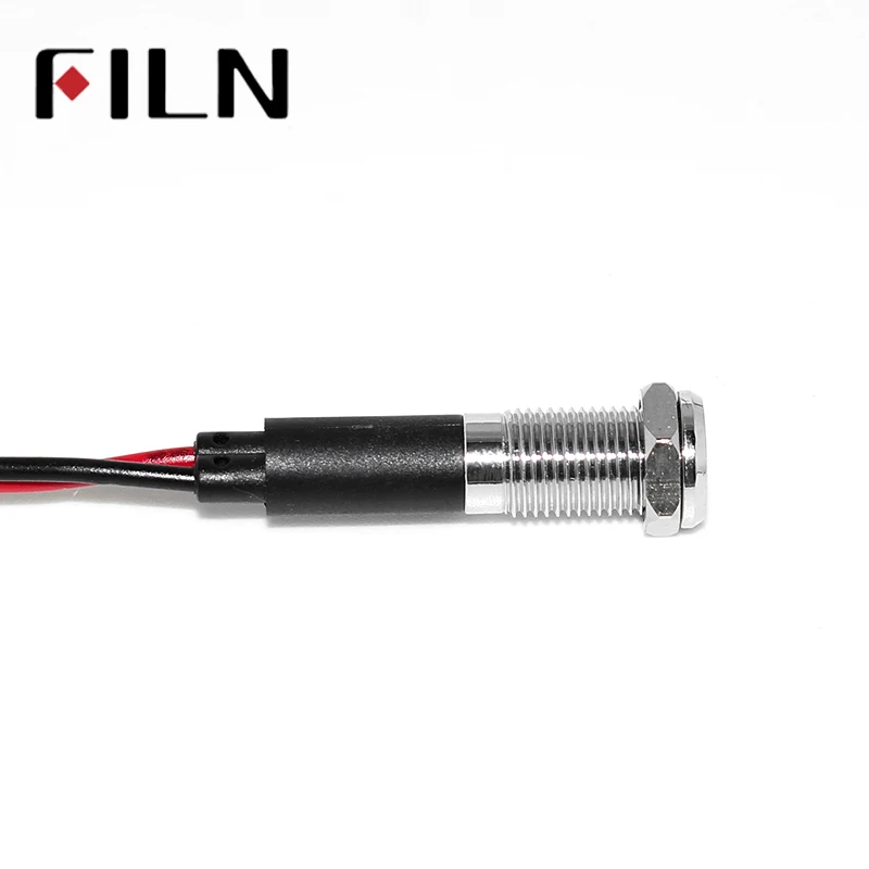 СВЕТОДИОДНЫЙ световой индикатор FILN 8 мм красный желтый белый синий зеленый 12 В С
