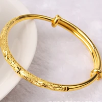 carved star bangle yellow gold filled childrens bangle dia 50mm