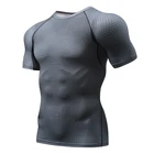2018 новая спортивная компрессионная рубашка с принтом для мужчин, женщин, мужчин, для бодибилдинга, фитнеса, с круглым вырезом, для велоспорта