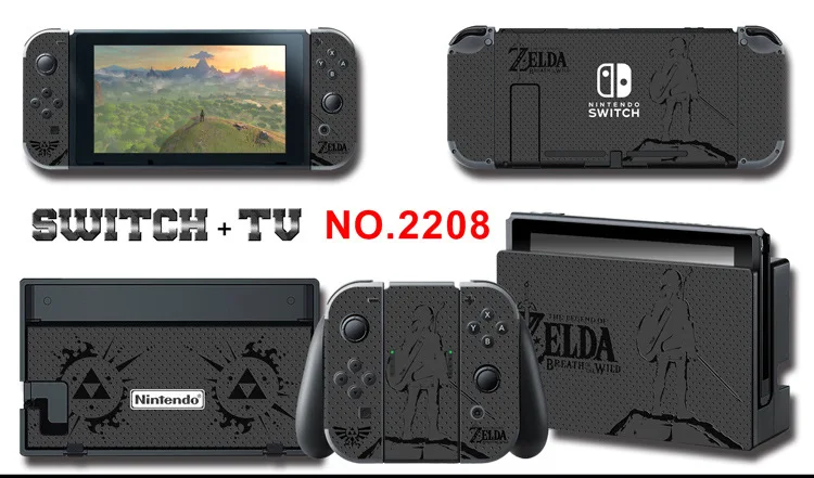 Для nintendo Switch Pain sticker консоль Dock Joy Con полное покрытие цветной бумажной кожи Закаленное стекло протектор экрана от 2000-2305