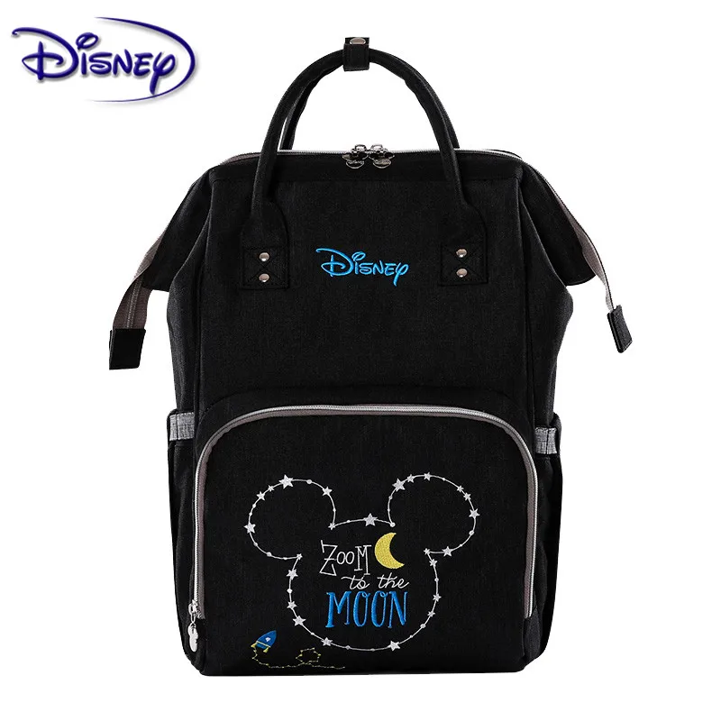 

Сумка для подгузников Disney, вместительный рюкзак из ткани Оксфорд с изоляцией для бутылок с USB и Минни Микки, для путешествий, для кормления м...