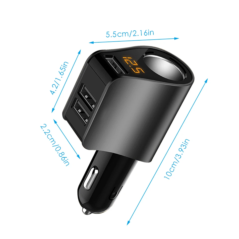 Универсальное автомобильное зарядное устройство 3 USB быстрая зарядка розетка для