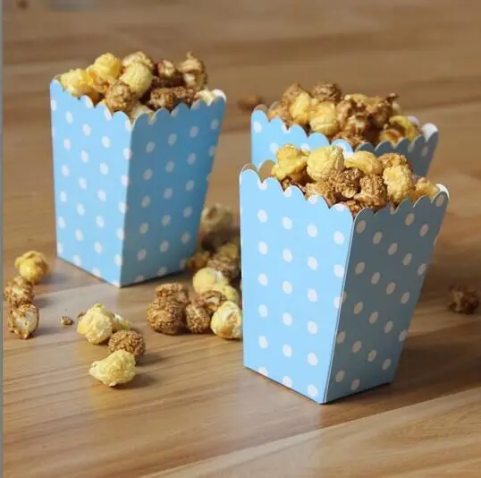 Коробка для попкорна в горошек 6 цветов шт./пакет | Дом и сад