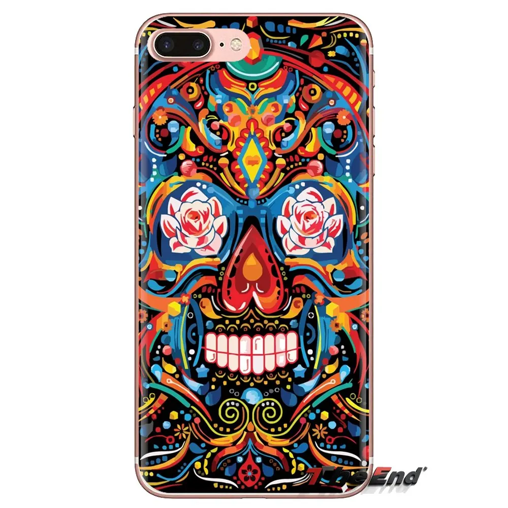 For Huawei Nova 2 3 2i 3i Y6 Y7 Y9 Prime Pro GR3 GR5 2017 2018 2019 Y5II Y6II TPU Transparent Cases Mexican Skeleton Sugar Skull |