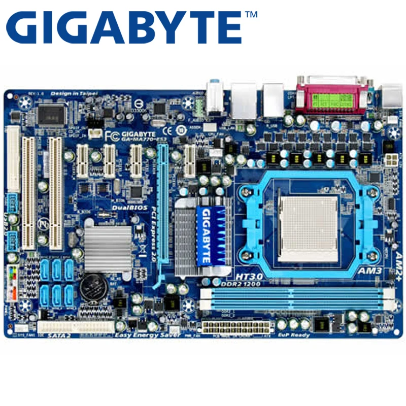 Десктопная Материнская плата GIGABYTE 770 Разъем AM2/AM2 + AM3 для Phenom FX X4 X3 Athlon 64 X2 Sempron DDR2 16