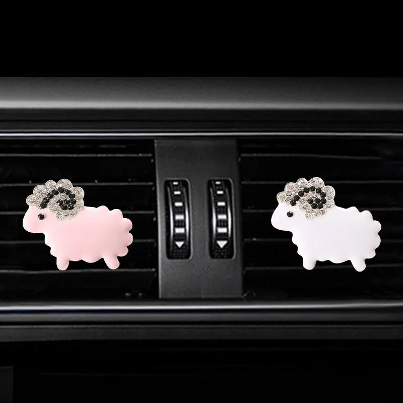 

Inlay Water drill sheep car air freshener perfume bottle diffuser in the car auto Air conditioner outlet vent air Perfume clip