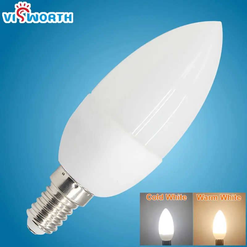 Светодиодная ламсветильник E14 SMD2835 12 шт. лампа переменного тока 110 В 220 в 240 3 Вт
