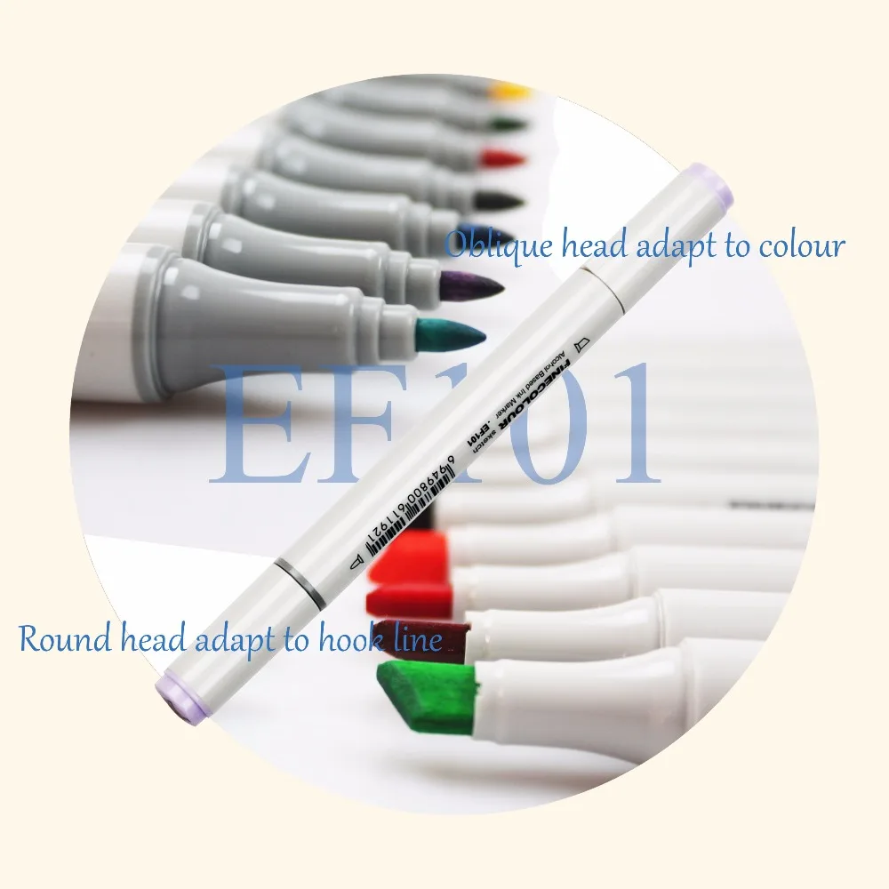 Двусторонние профессиональные художественные маркеры Finecolour EF101 для