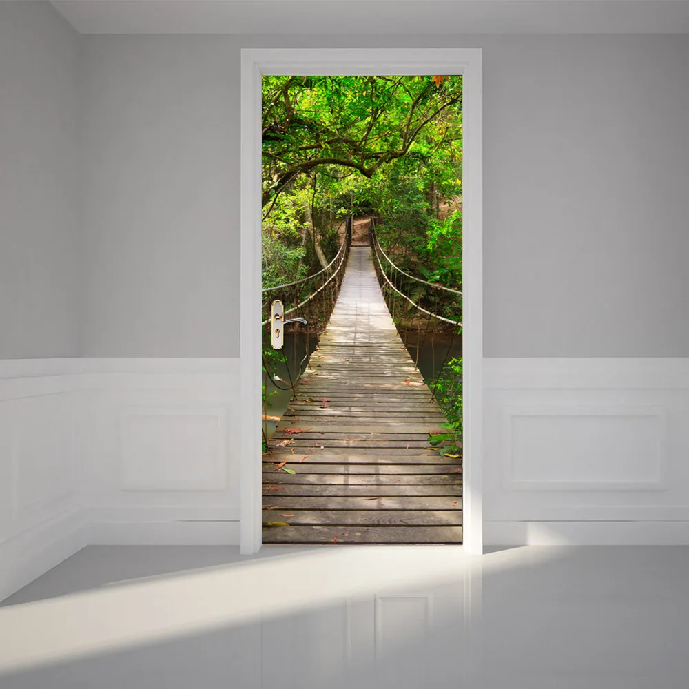3D эффект Drawbridge стикер s для двери реновация художественная Настенная Наклейка
