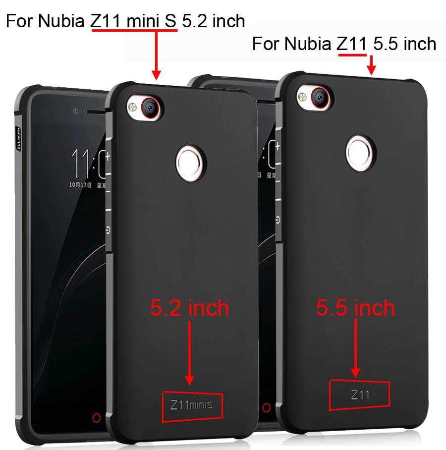 Противоударный противоударный силиконовый чехол для ZTE Nubia Z11 mini S 5 2 дюйма с 3D