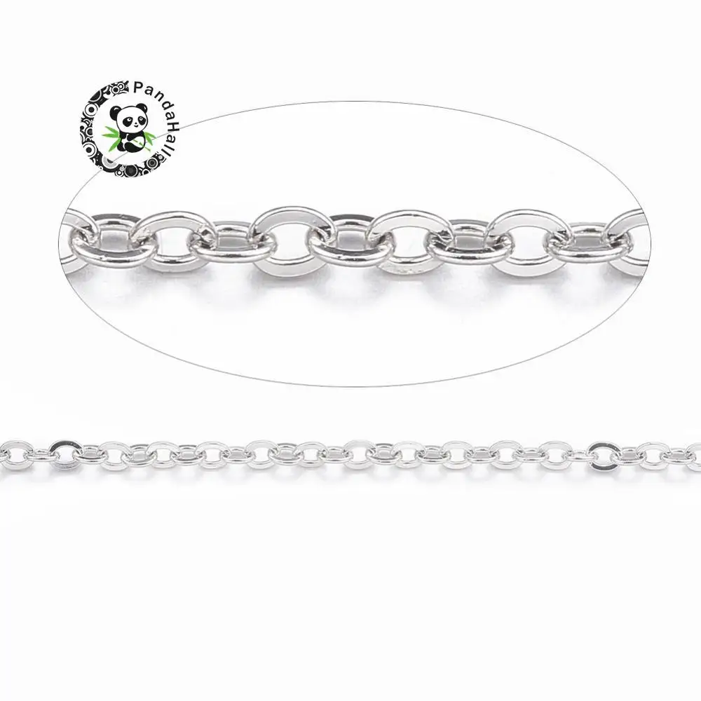 

20m/roll 1.1x0.3mm Thin Soldered 304 Stainless Steel Cable Chains for Jewelry Making DIY Braceelt Necklace Findings